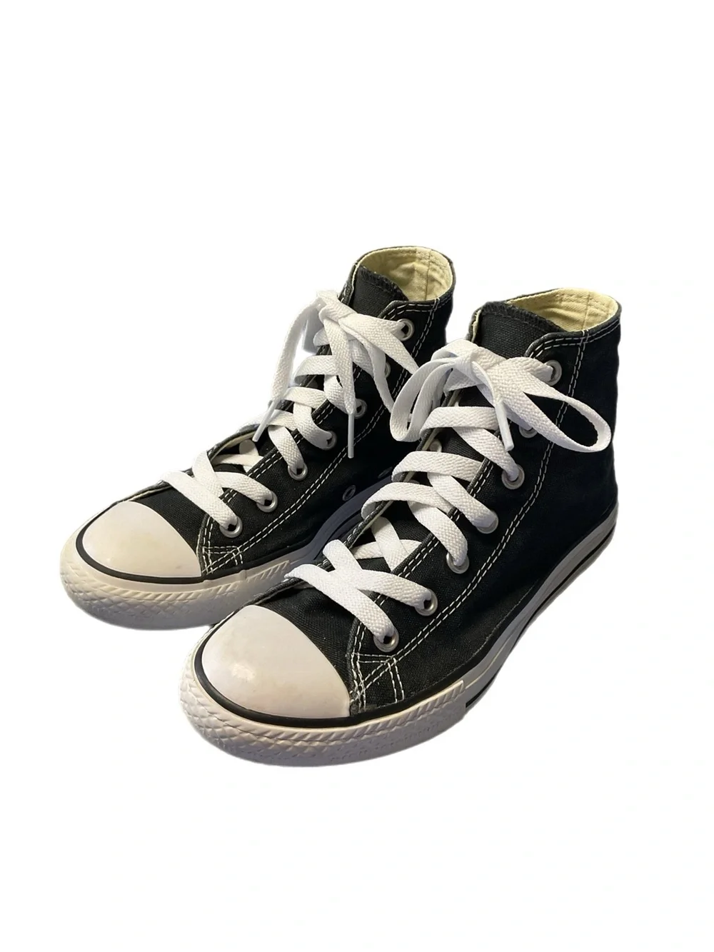 Converse Chuck Taylor All Star Youth 2 Black Hi Top Sneaks Slip on Unisex
